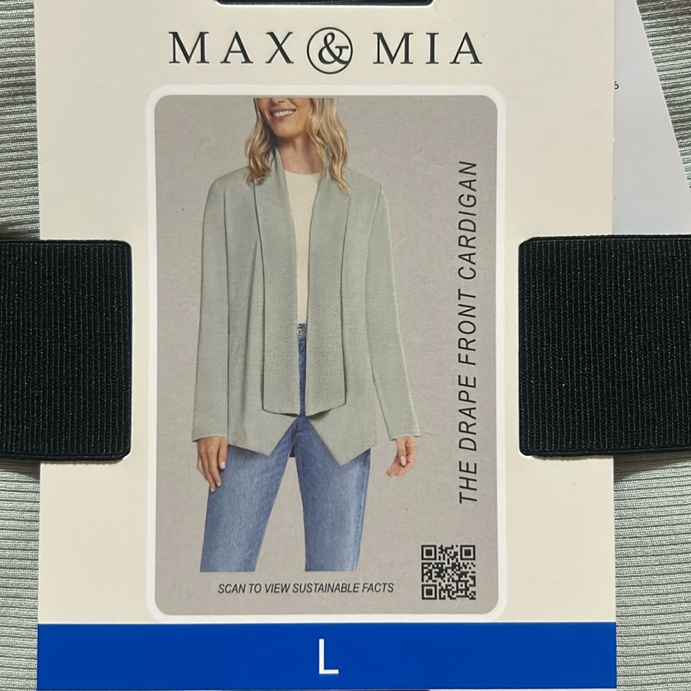 Max&Mia Women's Lightweight Cardigan Color Light Olive M, L NWT